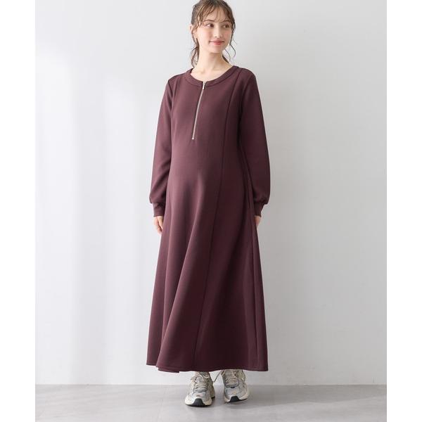マタニティ ダンボールフレアワンピース(マタニティ＆授乳服）授乳口付き 授乳楽々 妊婦服 産前・産後...