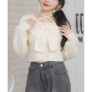 ニット セーター ビジューリボンNTPO レディース