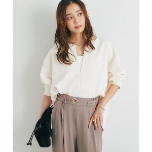 tシャツ 「楽ちんキレイ見え」ハーフジップダンボールポンチョ レディース