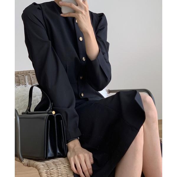 ワンピース FReePLACe/上品 レトロ フロントポケット ワンピース X12650