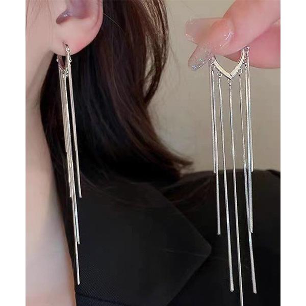 ピアス ぶら下がりチェーンピアス/両耳用/レディース(T3) レディース