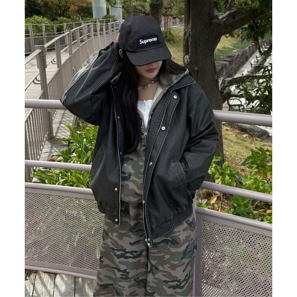 ブルゾン アウター ヴィンテージ加工合皮ブルゾン メンズ レディース