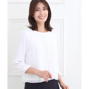 ブラウス シャツ 「フォーマル／入卒／お仕事に」ピンタック×スカラレースブラウス レディース