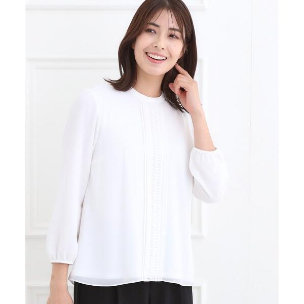 ブラウス シャツ 「お仕事に」スタンドネックブラウス レディース