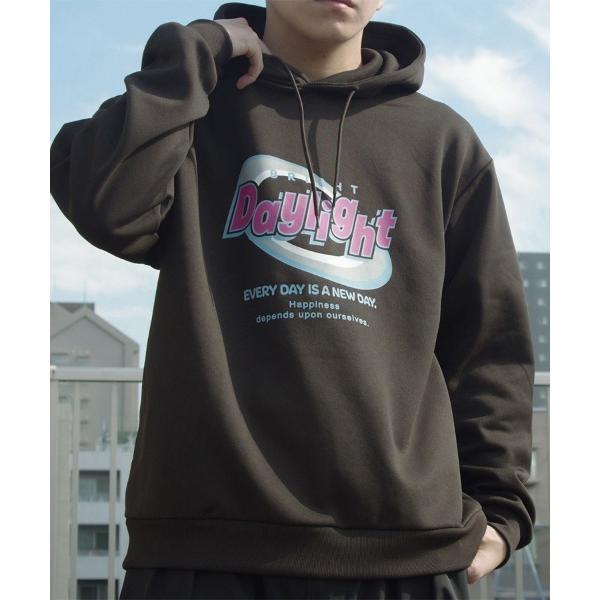 パーカー 「spiritoso」daylight ビッグプリント 裏起毛パーカー レディース メンズ