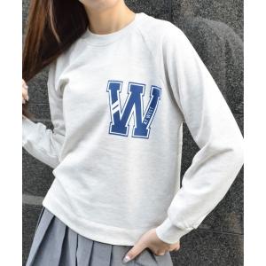 トレーナー スウェット 「spiritoso」Westプリントラグランスウェット レディース