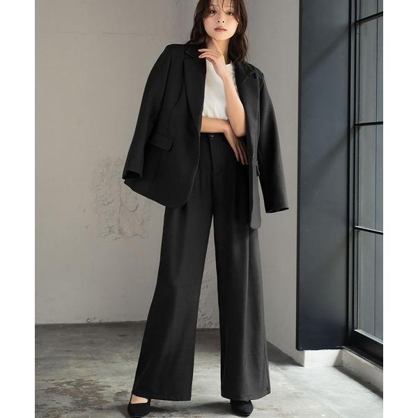 セットアップ テーラードジャケット ワイドパンツ セットアップ スーツ フォーマル セレモニー 卒業...