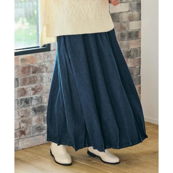 デニムスカート 「大きいサイズ」デニムバルーンスカート