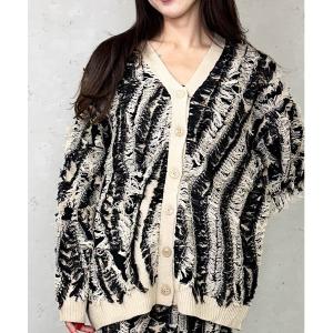 カーディガン MIXフリンジニットカーディガン ...の商品画像
