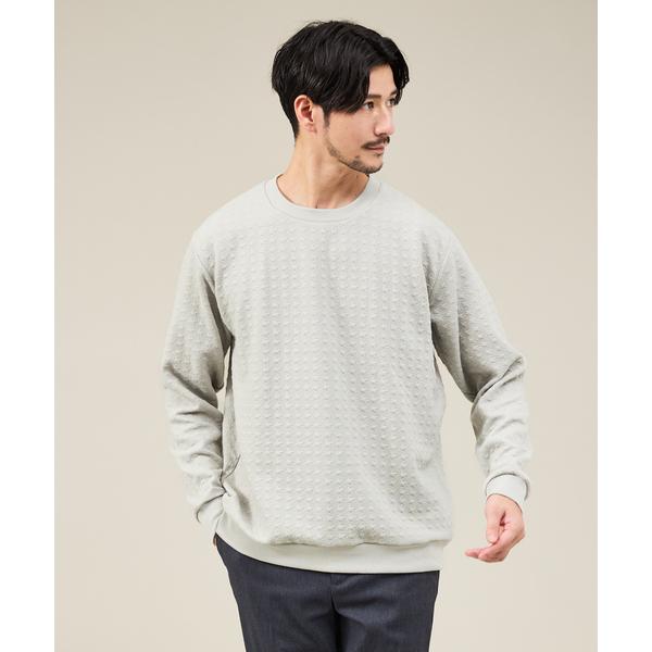 tシャツ 「ソフトタッチ」フクレジャガード 千鳥柄 長袖Tシャツ メンズ レディース