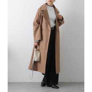 ElegChic コート チェスターコート 家で洗えるヘリンボーン柄 コート