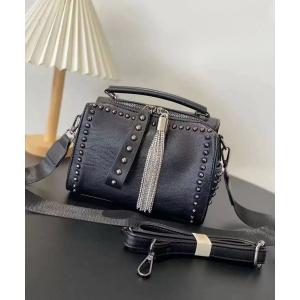 MCM 2WAY ショルダー　ミニボストンバッグ　ハンドバッグ　レディース MIAN（ミアン） ショルダーバッグ バッグ ボア2WAYミニボストンバッグ