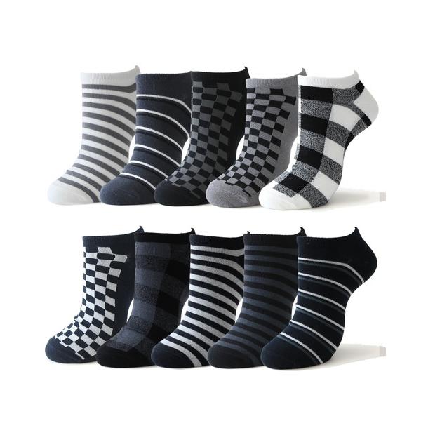 靴下 「10足セット」メンズソックス くるぶし丈 メンズ