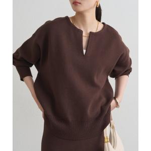 ニット セーター 「@_shirabe.s_コラボ」スウェットライクスキッパーニット レディース