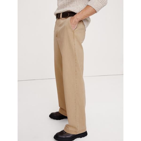 チノパン ルーズ ブラッシュド イタリアン チノパンツ メンズ