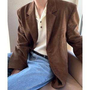 ジャケット テーラードジャケット 「NOWLE」ルーズシルエット スエード テーラード ジャケット メンズ レディース