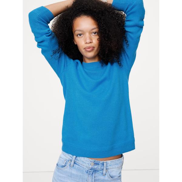 ニット セーター ライトウェイト カシミヤ クルーネックセーター レディース