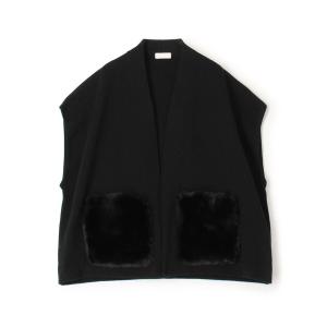 カーディガン ウールポリエステルミラノリブ ショートスリーブカーディガン レディース