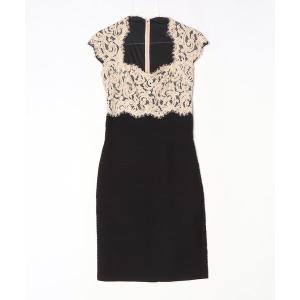 「Tadashi Shoji  」 半袖ワンピース 0 ブラック レディース