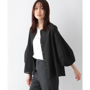 「GLOBAL WORK」 7分袖ブラウス MEDIUM ブラック レディース
