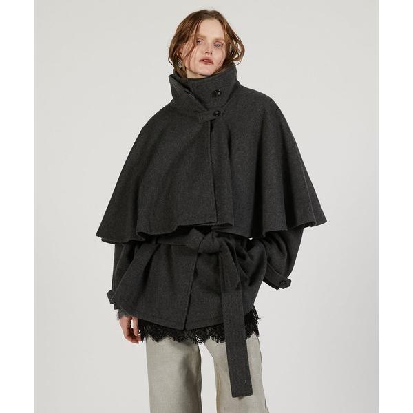 コート アウター ウールケープショートコート / Wool Cape Short Coat レディー...