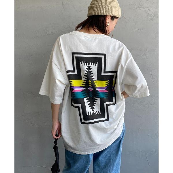 「PENDLETON」 半袖Tシャツ M ホワイト レディース