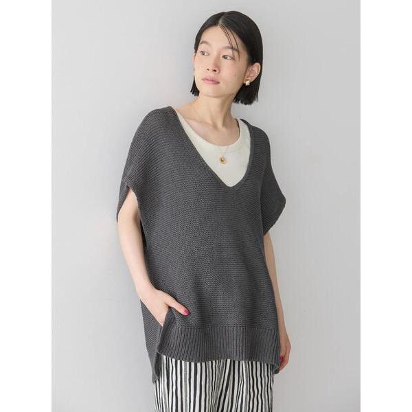 「AMERICAN HOLIC」 ノースリーブニット FREE チャコールグレー レディース