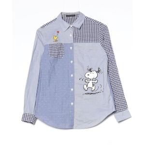 「CASTELBAJAC」 チェック柄長袖シャツ 40 ブルー レディース