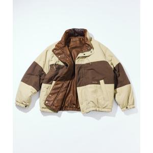ダウンコート ダウンジャケット NAUTICA/ノーティカ フェイクレザー×ナイロン リバーシブルブルゾン レディース｜ZOZOTOWN Yahoo!店