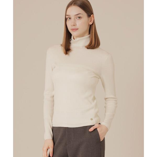 ニット セーター 「Precious12月号/婦人画報11月号掲載」クリアーニットタートルネックプル...