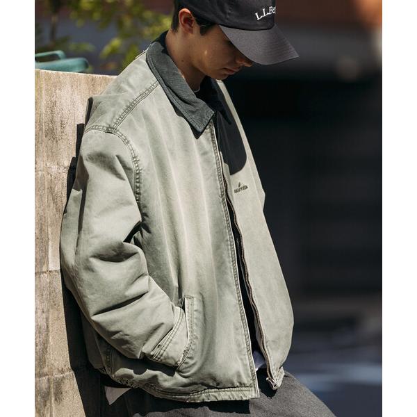 ブルゾン アウター NAUTICA/ノーティカ 中綿 ガーメントダイ クラッシュド チノジップ ブル...