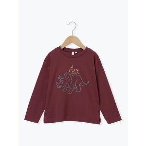 tシャツ 恐竜刺繍ロンT キッズ 子供服 男の子 女の子