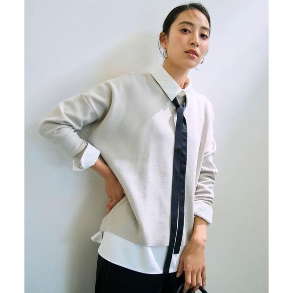 ニット セーター シルキーウールダブルフェイス ニットプルオーバー レディース