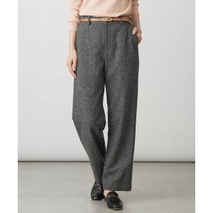 パンツ シルクネップツイード スレート パンツ レディース