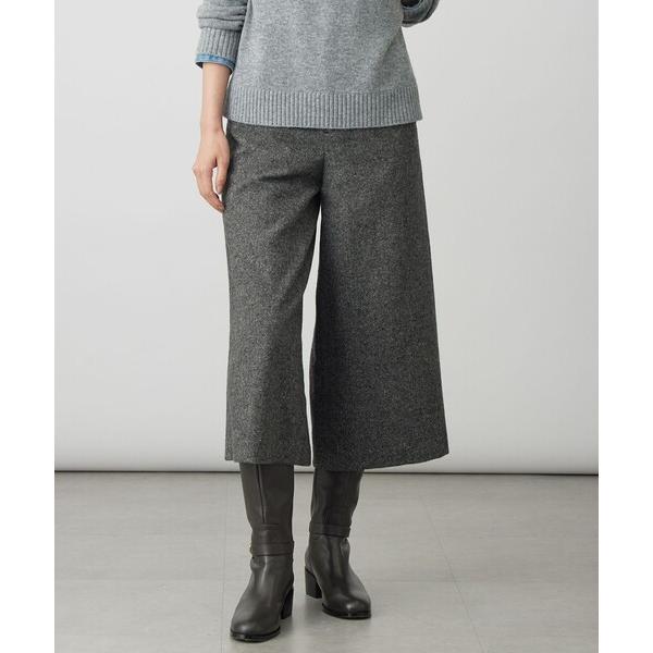 パンツ シルクネップツイード クロップド パンツ レディース