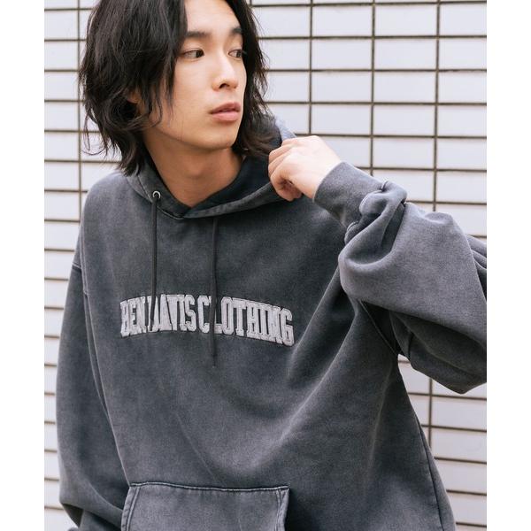 パーカー 「BEN DAVIS/ベンデイビス」アーチロゴキモウフーディー ヴィンテージ加工 カレッジ...