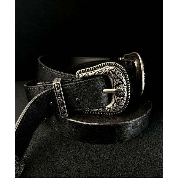 ベルト 10A22 ダブルウエスタンバックル ベルト メンズ