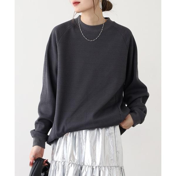 tシャツ 裏起毛 無地 ワッフル 長袖 Tシャツ メンズ レディース