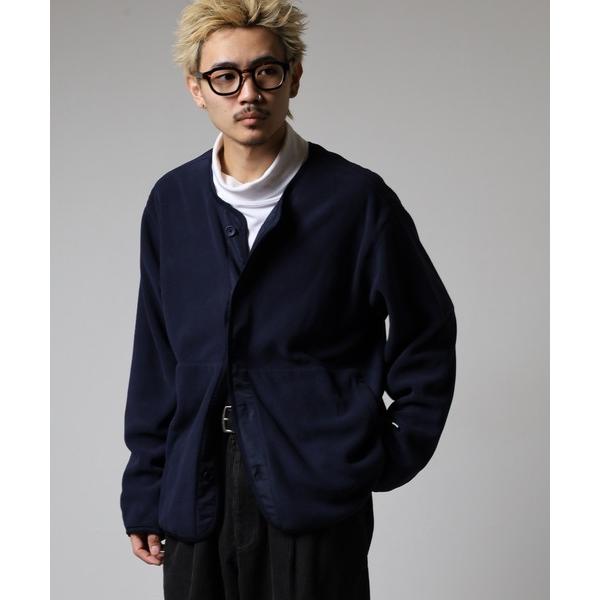 ジャケット ノーカラージャケット フリース 無地 ノーカラー ジャケット メンズ レディース