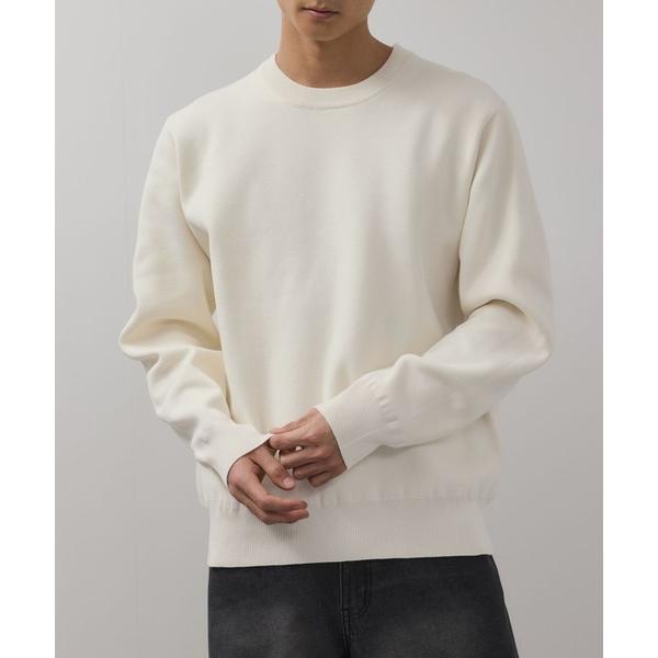 セーター ニット NAVY 快適ミラノリブクルーニット「ウォッシャブル」 メンズ