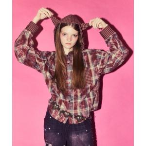 ブラウス シャツ DEVIL CHECK シャツ レディース メンズ