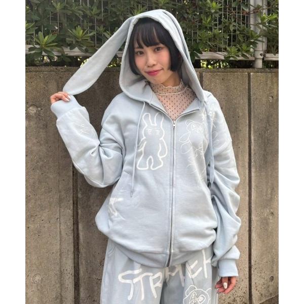 パーカー GRAFFITI PRINT フーディー レディース メンズ