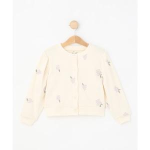 カーディガン 「100-150cm」フラワー刺繍リブカーデガン キッズ 子供服 女の子