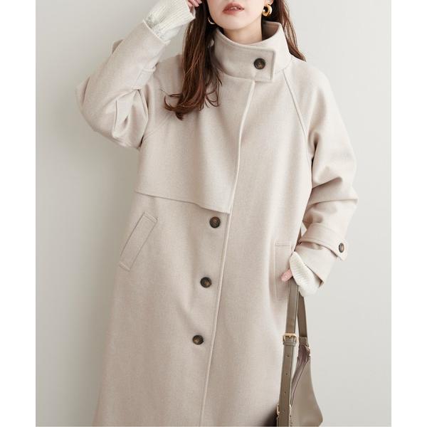 ステンカラーコート コート 「ZOZO限定」ニットモッサスタンドカラーコート レディース