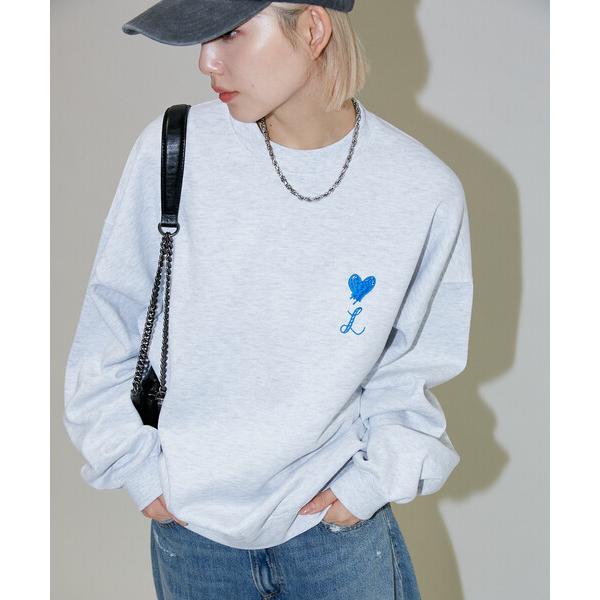 トレーナー スウェット PUBLUX/パブリュクス LOVE POP STUDIO HEART GR...