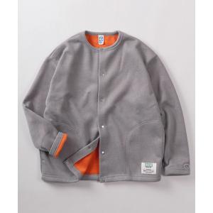 カーディガン 「71」「DISCUS/ディスカス」ネームタグデザイン 裏シャギー スナップカーディガン レディース メンズ