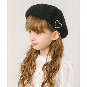 agnes b.（アニエスベー） 帽子 ベレー帽 キッズ ロゴ ウール ベレー