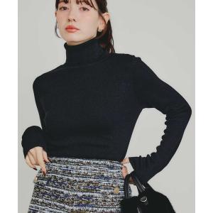 ニット セーター ラメタートルニット レディース