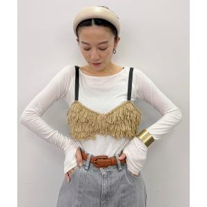 フリンジニットビスチェ レディースの商品画像
