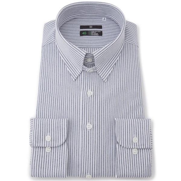 フォーマル シャツ 「スーパーノンアイロン・ストレッチ・速乾」「長袖」「BLACK LINE」タブカ...